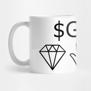 $GME Diamond Hand Rocket (black) Mug